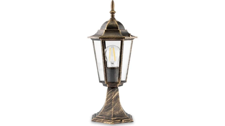 Lampa Ogrodowa Zewnętrzny E27 Niski SŁUPEK LATARNIA 40cm Patyna BELLIS LUMILED