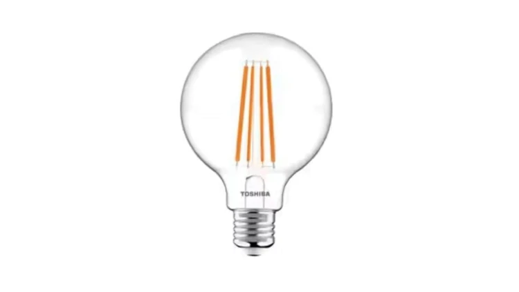 Toshiba Żarówka E27 G95 led 7W 2700K DIM ściemnialna RETRO Vintage filament 806lm