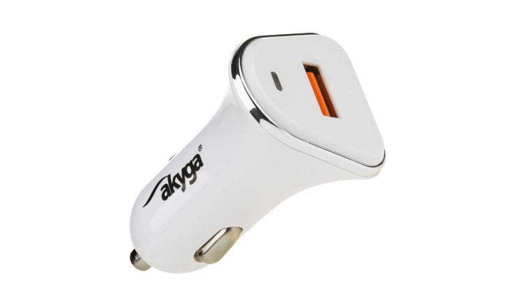 Ładowarka samochodowa 12V Akyga AK-CH-07 1x USB 3A biała QC 3.0