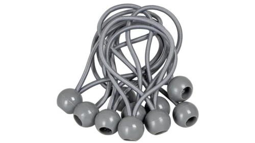 Zestaw gum z kulką BUNGEE CORD BALL 10szt x 20cm BCB-0520GY-B BRADAS