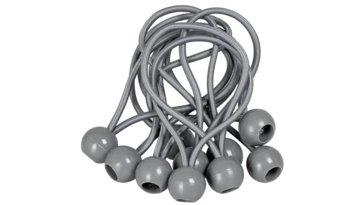Zestaw gum z kulką BUNGEE CORD BALL 10szt x 20cm BCB-0520GY-B BRADAS