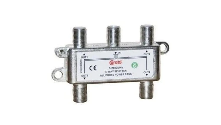 Rozgałęźnik sygnału splitter 5-2400Mhz 4 wyjścia power pass CORAB