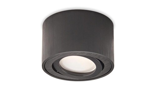 Oprawa Natynkowa HALOGENOWA SPOT 50mm Czarna Okrągła Ruchoma OH36S Kobi