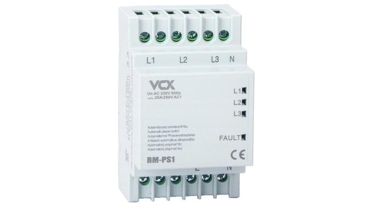 Automatyczny przełącznik faz 3x230V+N RM-PS1 VCX