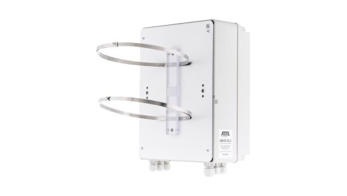 Adapter słupowy z obejmą fi 300mm (2 opaski stalowe) do mocowania obudów zewnętrznych ABOX-XL typu ADD-PMAXL