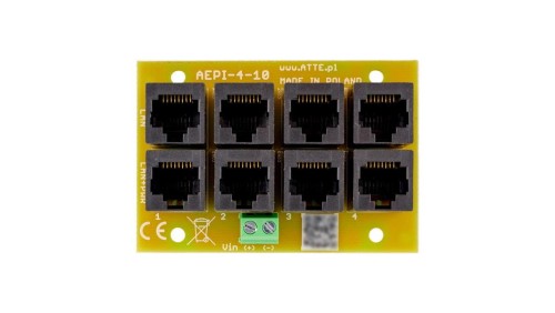 Adapter PoE PASSIVE 4 kanałowy, Fast Ethernet 10/100 Mbps + PoE