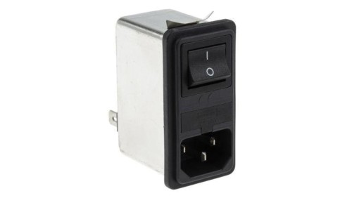 Gniazdo zasilające IEC z filtrem przeciwzakłóceniowym1 6A RS PRO Zatrzask 5 x 20mm