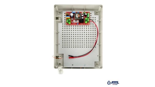 Zasilacz buforowy SMPS 12V 8A 100W obudowa zewnętrzna ABOX-XL1 (1x AKU 18Ah)