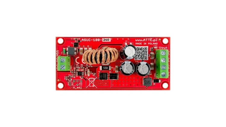 Przetwornica podnosząca napięcie do 48V Vin 10...24VDC, Vout 24VDC, Pout 100W, moduł do zabudowy