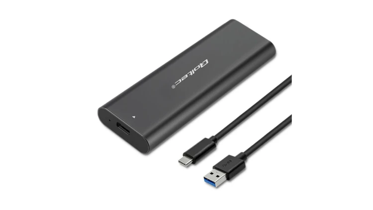 Qoltec Obudowa kieszeń do dysków M.2 SATA SSD NGFF USB typ C