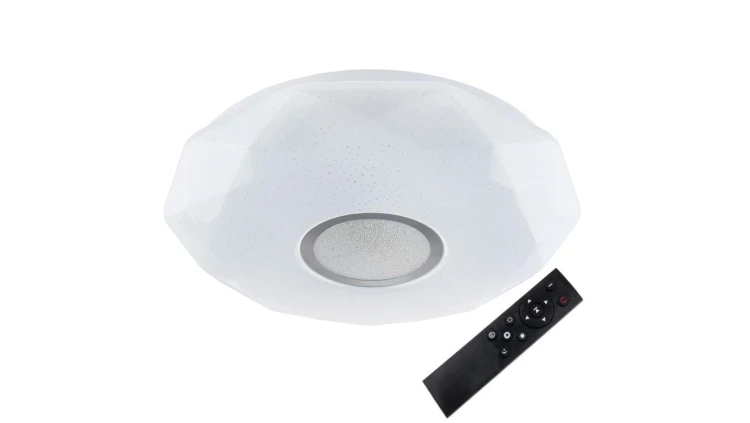 Plafon LED sufitowy łazienkowy 24W 3000-6500K Biały Okrągły Diament 39cm + Pilot