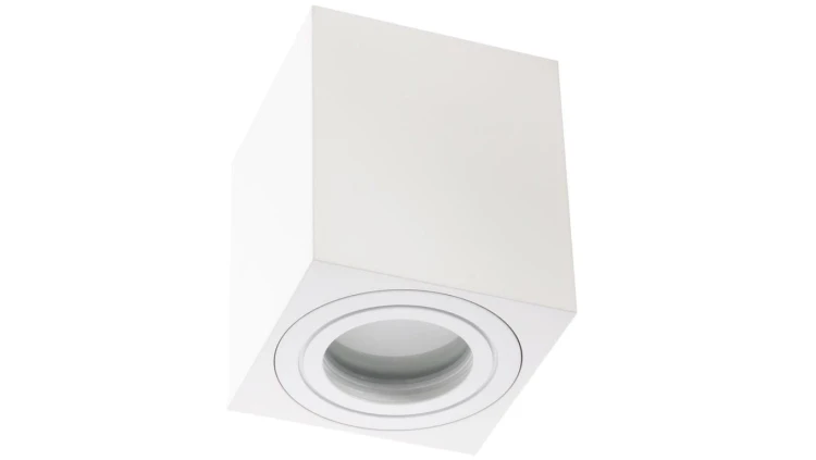 Oprawa Natynkowa HALOGENOWA Wodoodporna Aluminiowa SPOT TUBA 95mm IP44 Biała AQUARIUS SQUARE Kobi