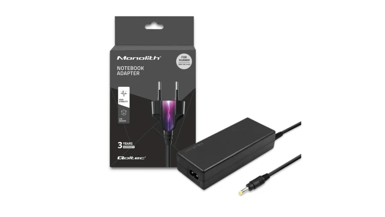 Qoltec Zasilacz do laptopa Huawei 65W 19V 3.42A 4.0*1.7 +kabel zasilający