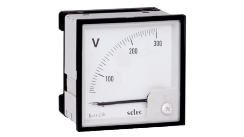 Woltomierz analogowy, 0-300V, 1 faza, 72x72mm AM-V-2-N-CE