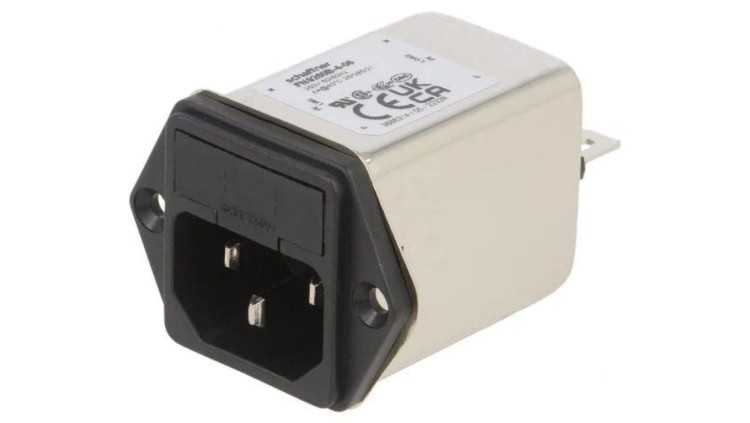 Złącze zasilające AC męskie 4A 250VAC C14 (E) 1mH FN9260B-4-06