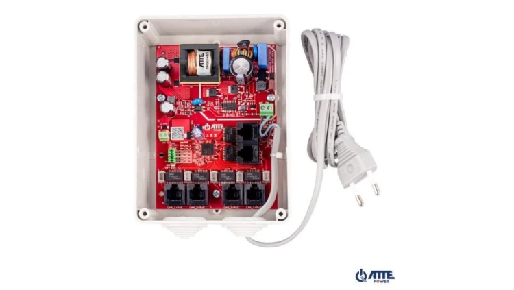 Zestaw do 5 kamer IP, w obudowie zewnętrznej ABOX-S4, switch PoE 6 portowy 10/100Mbps (5xPoE + 1xUplink),