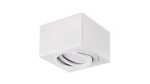 Oprawa Natynkowa HALOGENOWA SPOT 50mm Biała Kwadratowa Ruchoma OH37S Kobi