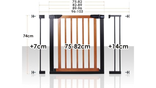 BRAMKA BEZPIECZEŃSTWA G2 +7+14cm HANKSKIDS