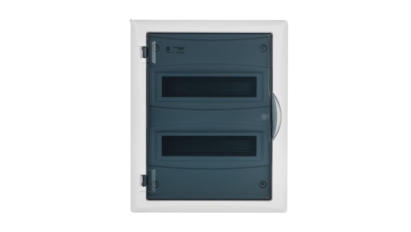 Rozdzielnica modułowa 2x12 p/t ECONOMIC BOX RP 2/24 drzwi transparentne (N+PE) IP40 2515-01