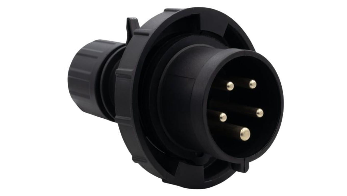Wtyczka siłowa 16A 5p 380V-415V /FE/ IP67 czarna