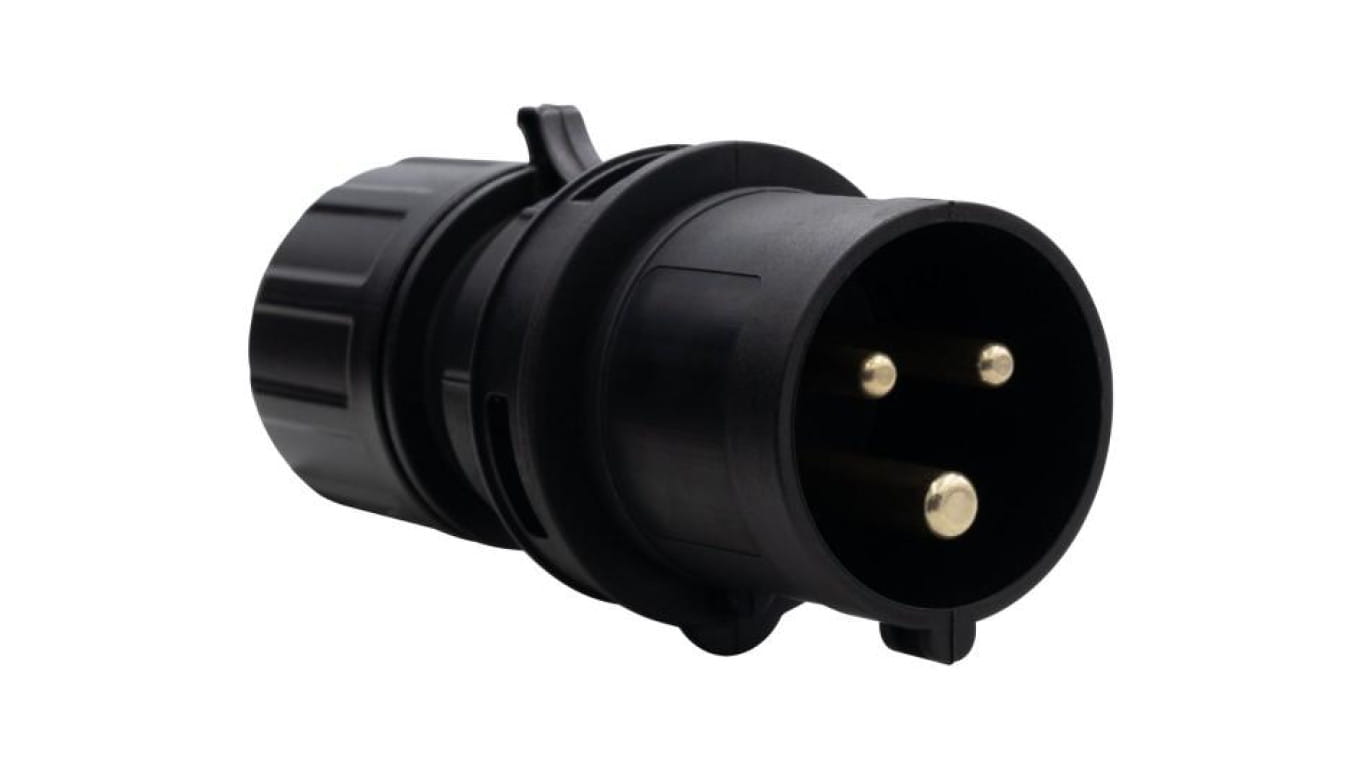 Wtyczka przemysłowa - przenośna 16A 3p 200V-250V /FE/ IP44 czarna