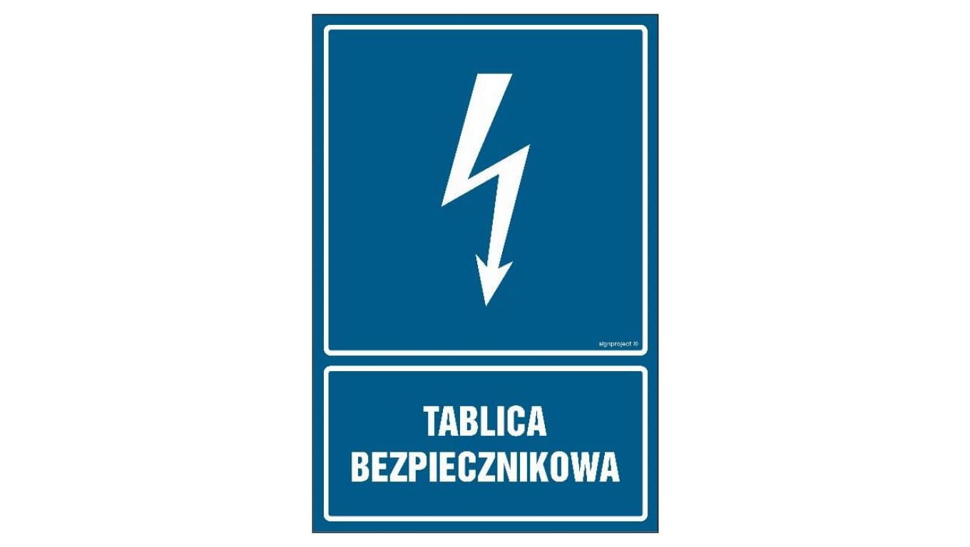 ZNAK - HG050 Tablica bezpiecznikowa 50 x 75 cm PN - Płyta 1mm
