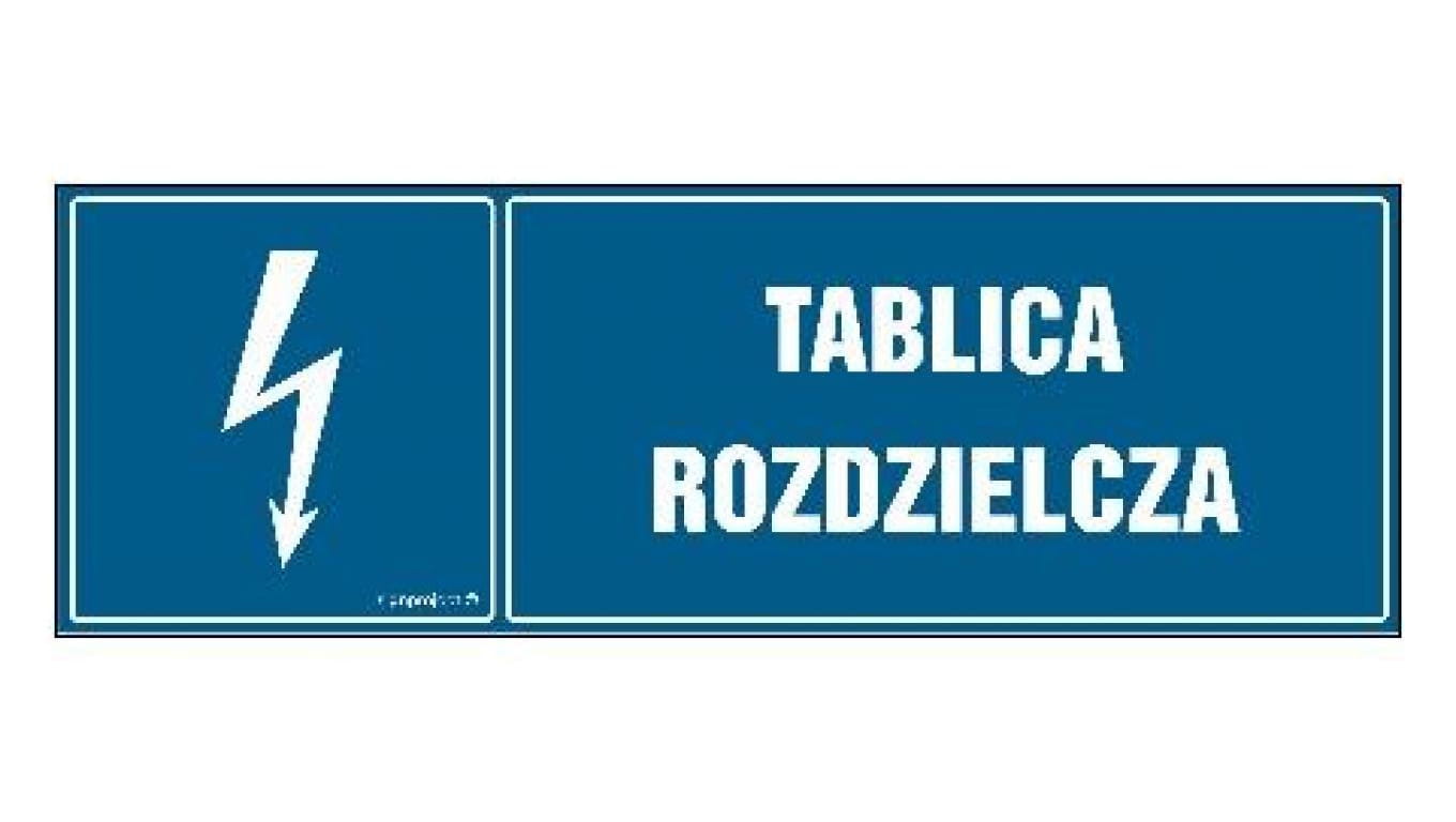 ZNAK - HH053 Tablica rozdzielcza 30 x 10 cm PN - Płyta 1mm