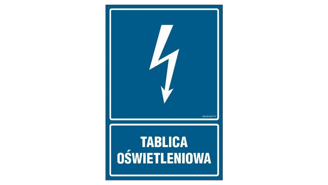 ZNAK - HG048 Tablica oświetleniowa 7,5 x 10 cm PN - Płyta 1mm