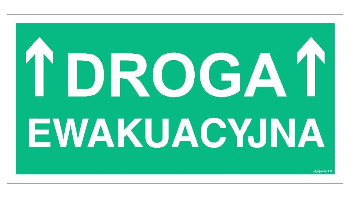 ZNAK - AC051 Droga ewakuacyjna 60 x 30 cm KS - Folia podłogowa foto.
