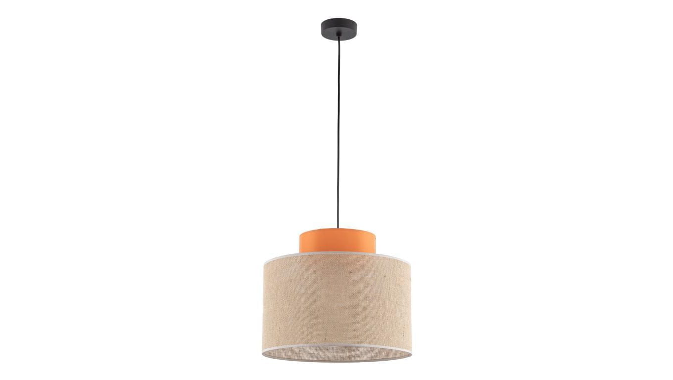Lampa wisząca dwukolorowa o średnicy 38cm DUO JUTA ORANGE 1xE27 3227 TK Lighting