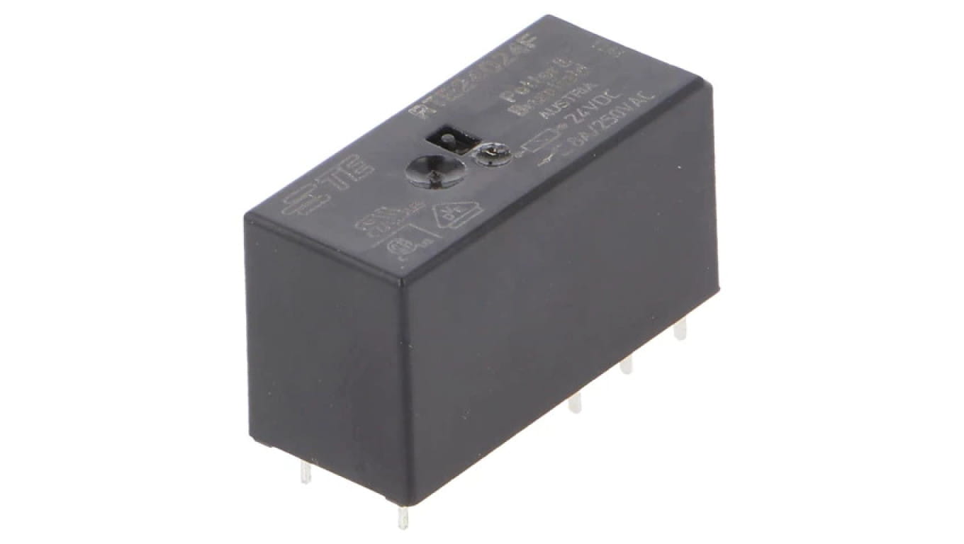 RTE24024F Przekaźnik elektromagnetyczny DPDT Ucewki 24VDC 8A 8A/250VAC