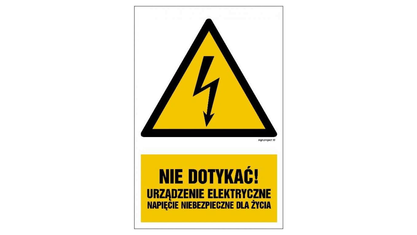 ZNAK - HA024 Nie dotykać 70 x 105 cm FN - Folia samoprzylepna
