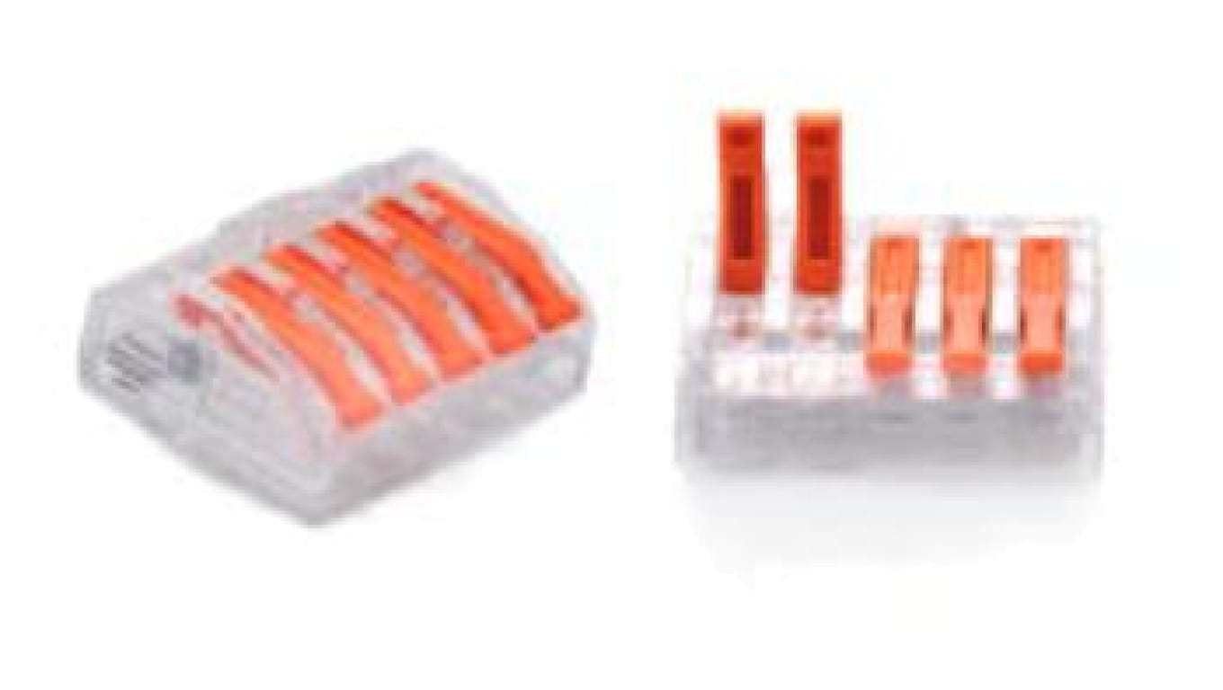 ZŁĄCZKA DO PRZEWODÓW ZATRZASKOWA 0,2-4,0mm2 PC-235 5GNIAZD (1szt.)