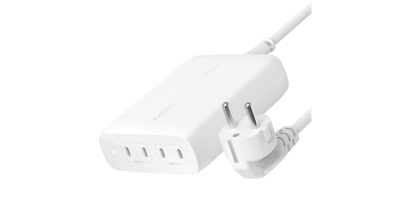 Belkin BoostCharge Pro - Ładowarka sieciowa Power Delivery, 4 porty USB-C, GaN, 200W