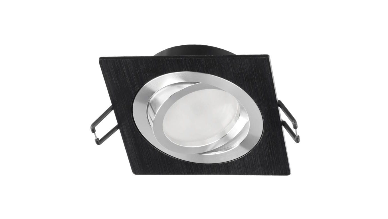 Punktowa oprawa sufitowa wpuszczana LED CERI 1 SQ Black IP20 kwadratowa czarny szlif EDO777138 EDO