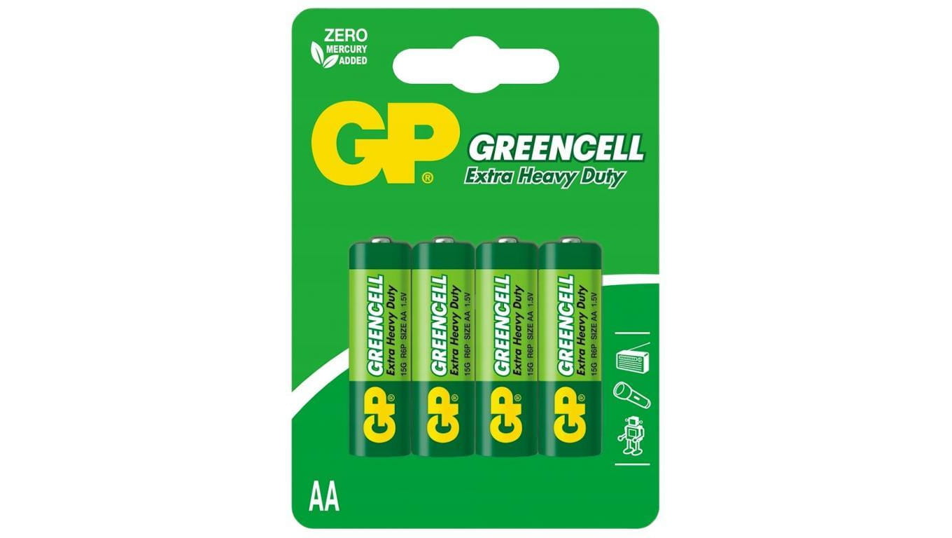 4 x bateria cynkowo-węglowa R6 / AA GP GreenCell
