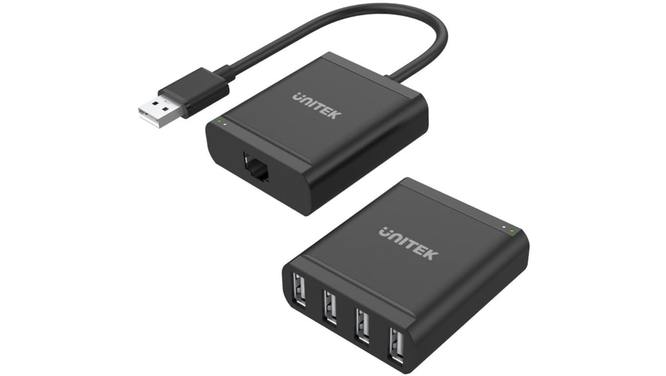 Unitek Y-2516 przedłużacz USB 2.0 po skrętce 4xUSB