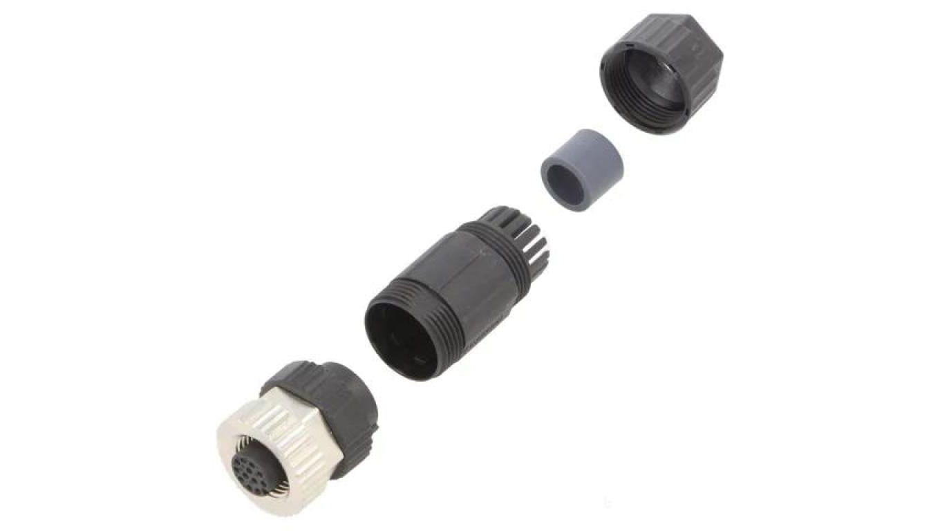M12A-12BFFA-SL7001 Wtyk M12 12PIN żeński kod A-DeviceNet / CANopen na przewód
