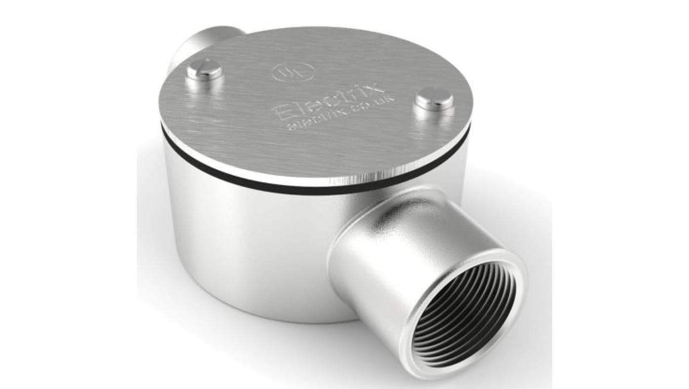 Puszka przelotowa, Stal nierdzewna 316 25mm IP67 RS PRO