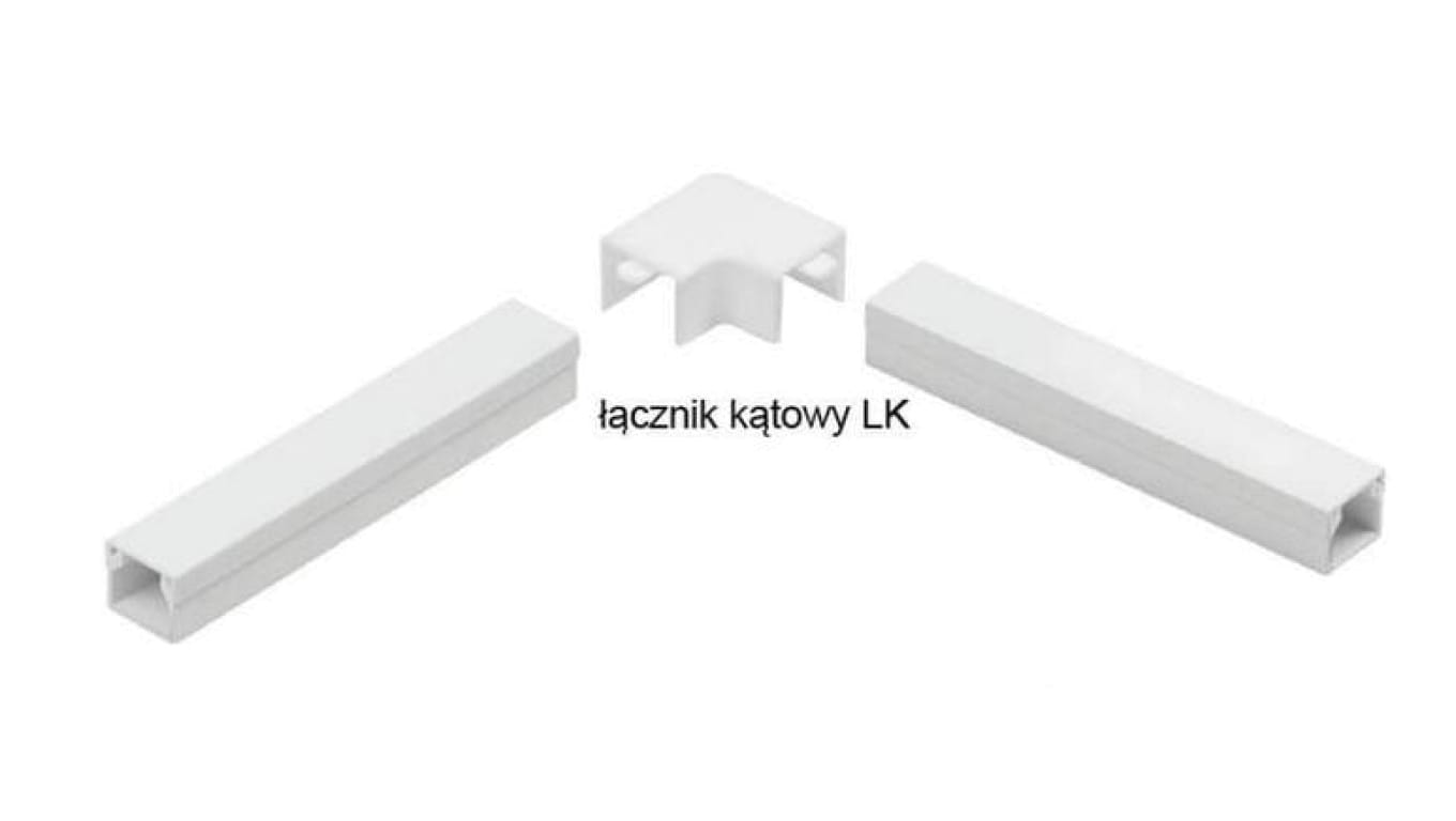 Osprzęt do listew elektroinstalacyjnych, łącznik kątowy BIAŁY LK 35x18 (1szt.)