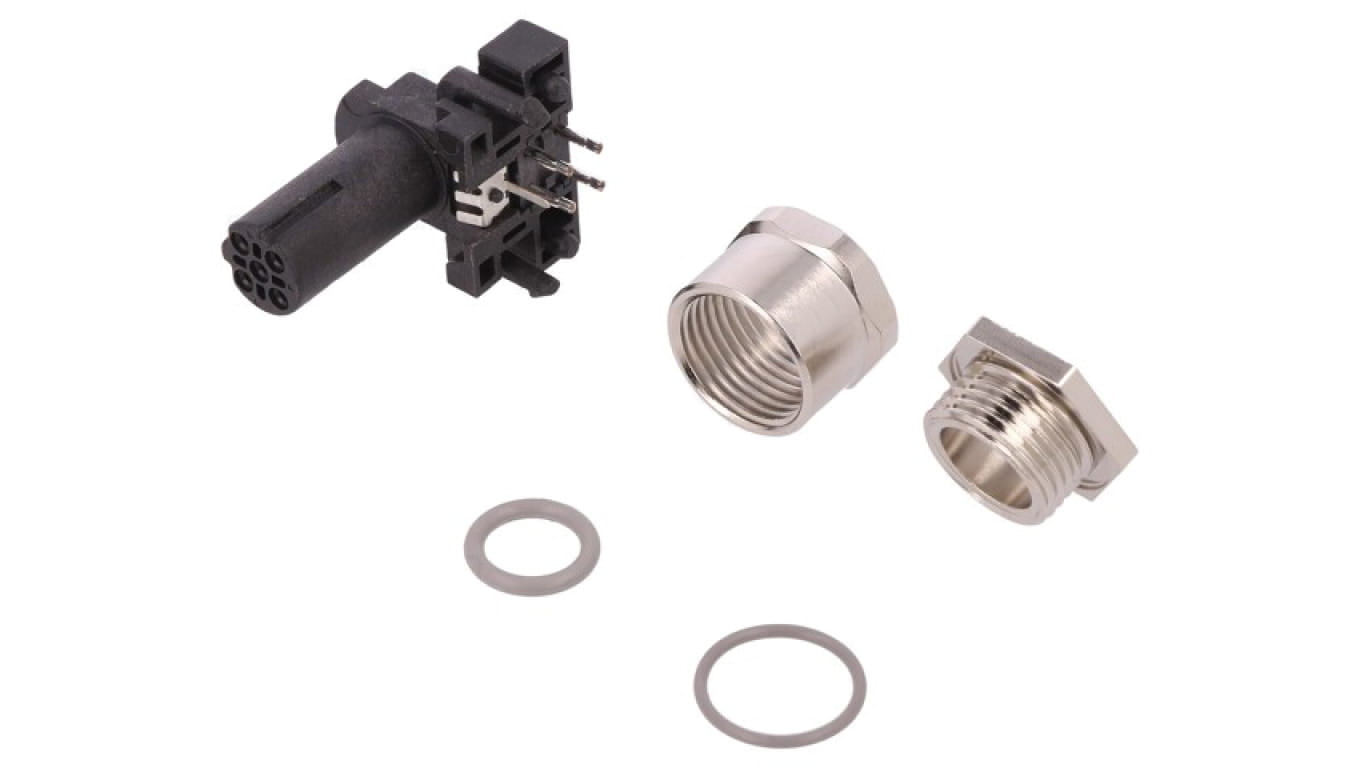 Złącze okrągłe M12 żeńskie kątowe montaż THT 4pin 250V T4145535041-001