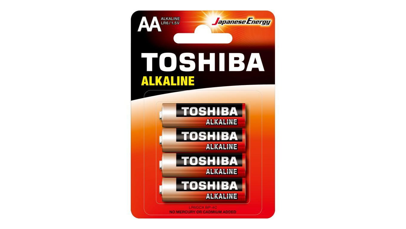 Baterie Alkaliczne TOSHIBA RED ALKALINE LR6 AA 1,5V Blister 4szt