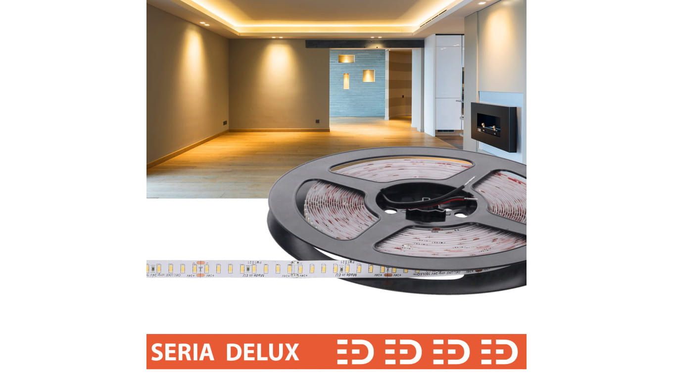 Taśma Delux 24V 160led 3000K 2150lm SMD4014 (10) PL7Y CRI90