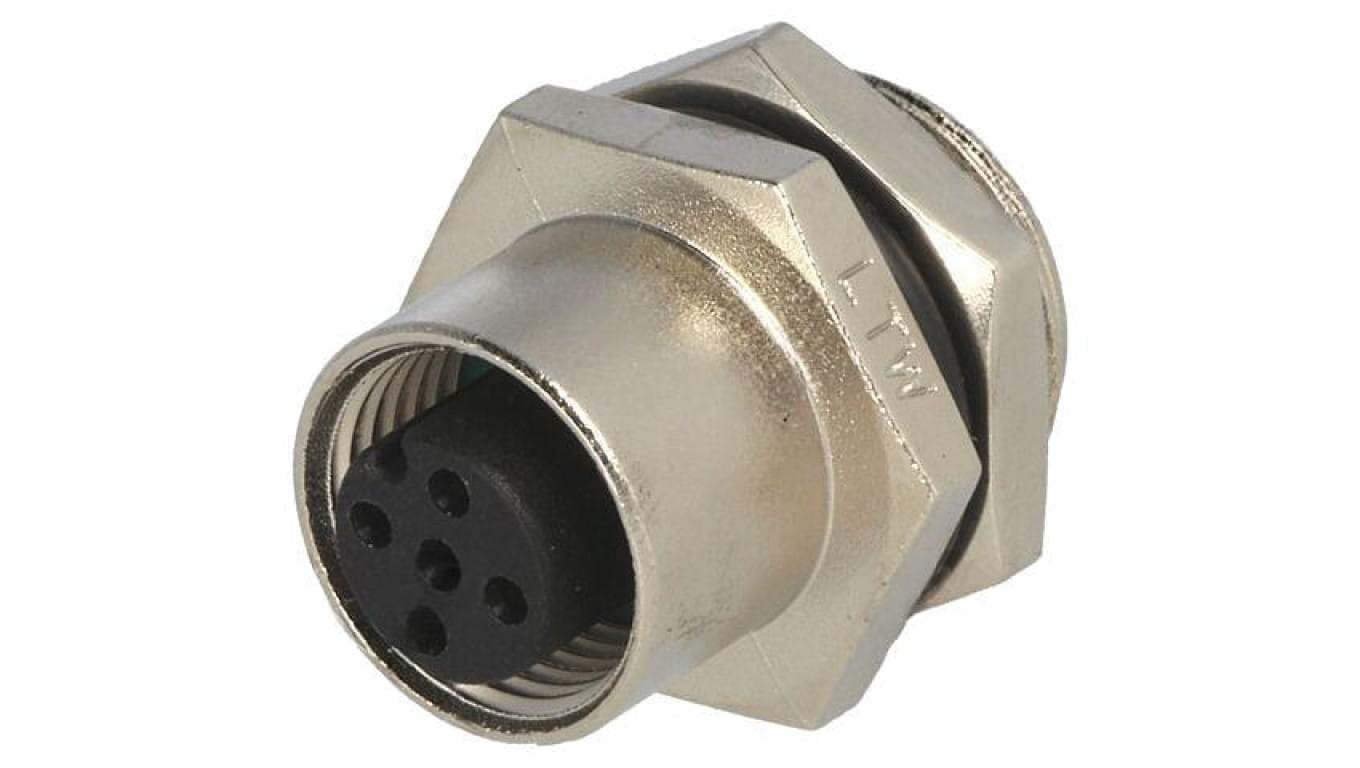 Złącze M12, żeńskie, PIN:5, gniazdo, proste, 60V M12A-05PFFS-SH8001