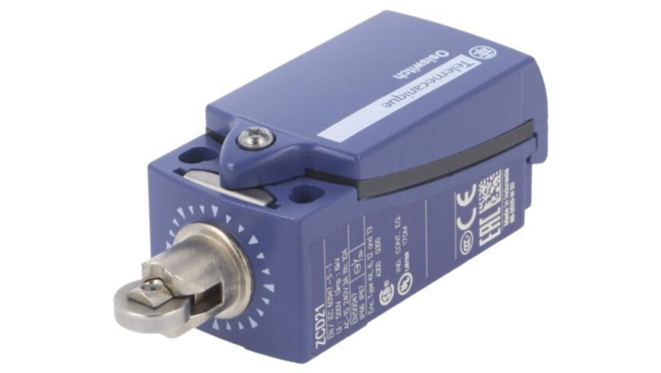 Wyłącznik krańcowy, rolka metalowa Ø11.6mm, NO + NC, 10A, M16 XCKD2102P16