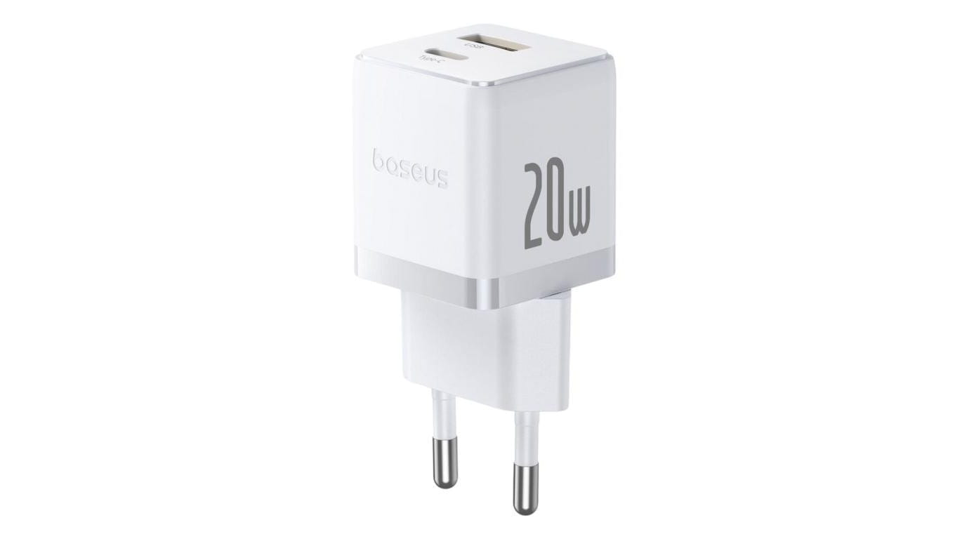 Baseus Palm P10111608213-00 20W szybka ładowarka sieciowa z gniazdem USB + USB-C PD 3.0