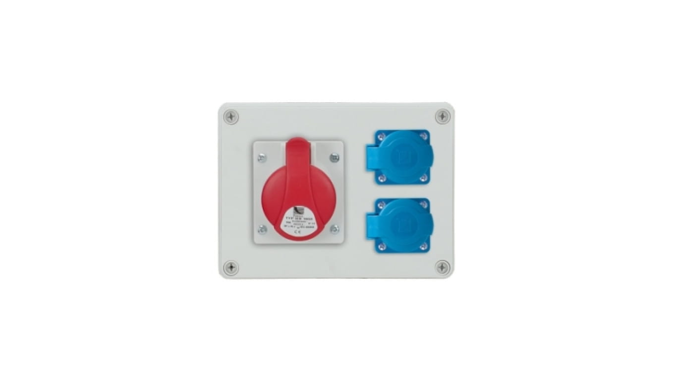 Rozdzielnica stacjonarna R-BOX 190 1x16A/5P 2x250V IP44 B.1602