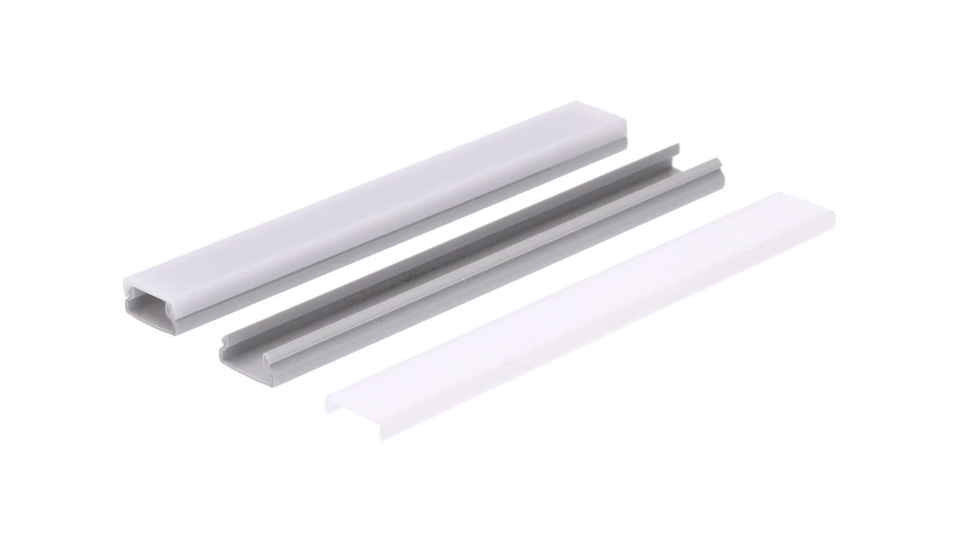 Profil led PCV Max 20x10 2m szary ML