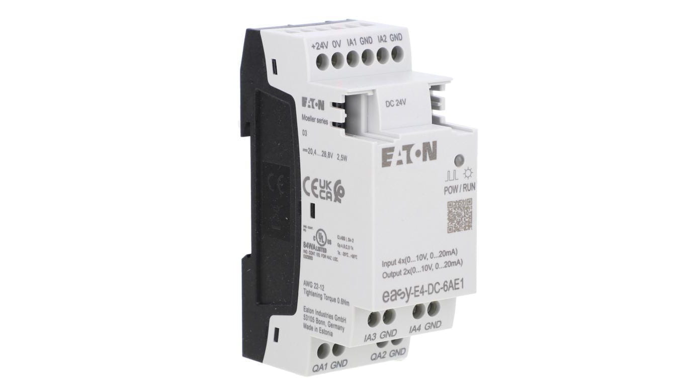 Rozszerzenie wejścia/wyjścia easyE4 24VDC 4AI 2AO 10VDC EASY-E4-DC-6AE1 197223