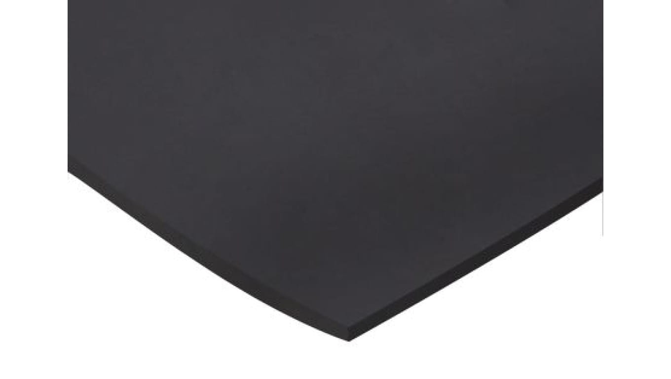 Arkusz gumy, Czarny, 1.4g/cm³, 1m x 600mm x 3mm, RS PRO
